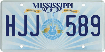 MS license plate HJJ589