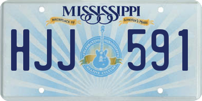 MS license plate HJJ591