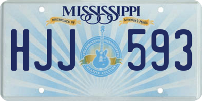 MS license plate HJJ593