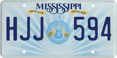 MS license plate HJJ594