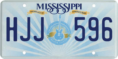 MS license plate HJJ596