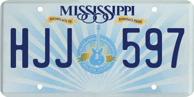 MS license plate HJJ597