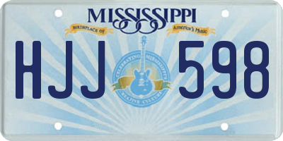MS license plate HJJ598