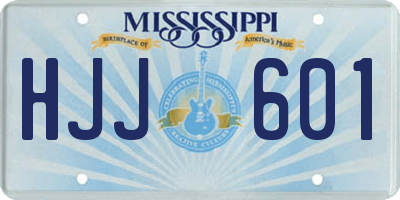 MS license plate HJJ601