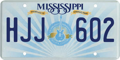 MS license plate HJJ602