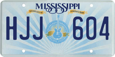 MS license plate HJJ604