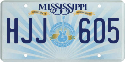 MS license plate HJJ605