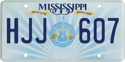 MS license plate HJJ607