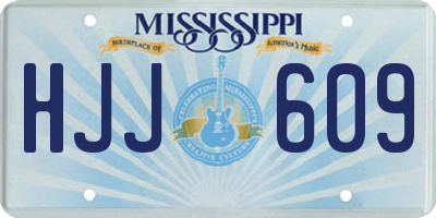 MS license plate HJJ609