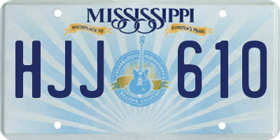 MS license plate HJJ610