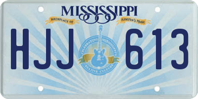 MS license plate HJJ613