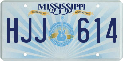 MS license plate HJJ614