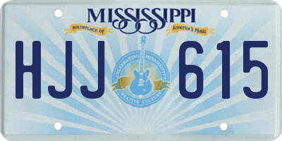 MS license plate HJJ615