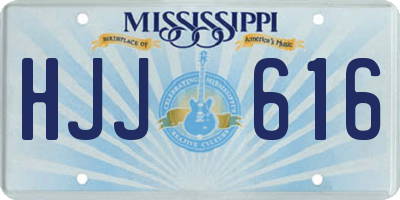 MS license plate HJJ616