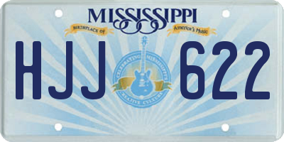 MS license plate HJJ622