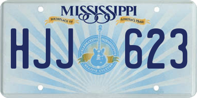 MS license plate HJJ623