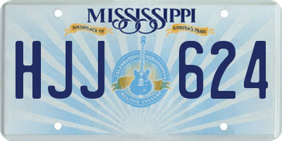 MS license plate HJJ624