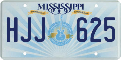 MS license plate HJJ625