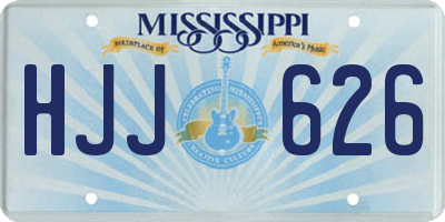 MS license plate HJJ626