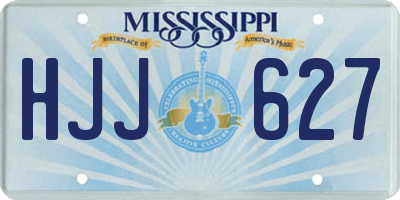 MS license plate HJJ627