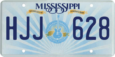 MS license plate HJJ628