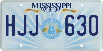 MS license plate HJJ630