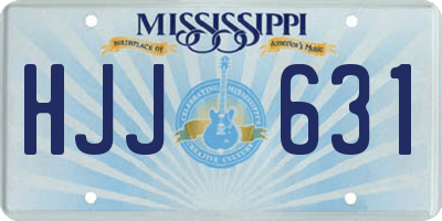 MS license plate HJJ631