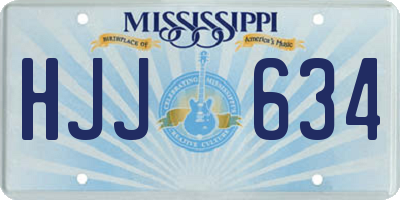 MS license plate HJJ634