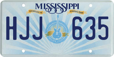 MS license plate HJJ635