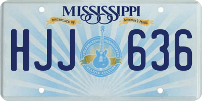MS license plate HJJ636