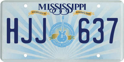 MS license plate HJJ637