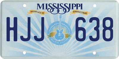 MS license plate HJJ638