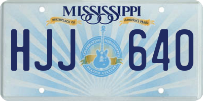 MS license plate HJJ640