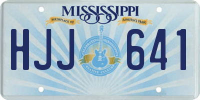 MS license plate HJJ641