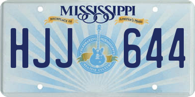 MS license plate HJJ644