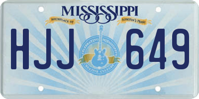 MS license plate HJJ649