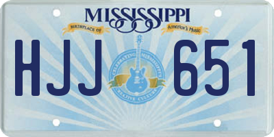 MS license plate HJJ651