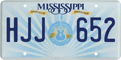 MS license plate HJJ652