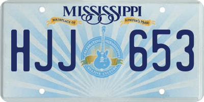 MS license plate HJJ653