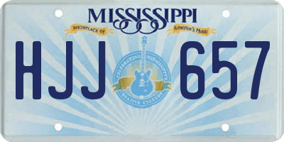 MS license plate HJJ657