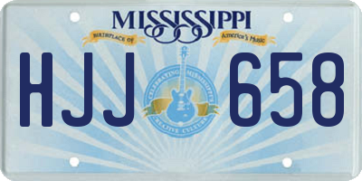 MS license plate HJJ658