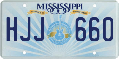 MS license plate HJJ660