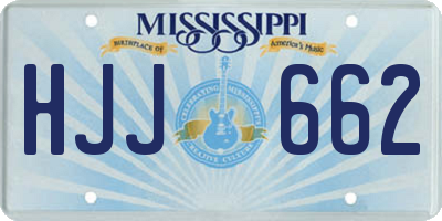 MS license plate HJJ662