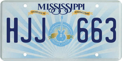 MS license plate HJJ663
