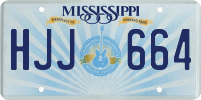 MS license plate HJJ664