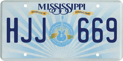 MS license plate HJJ669