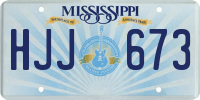 MS license plate HJJ673