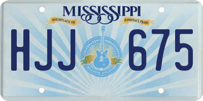 MS license plate HJJ675