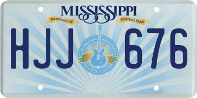 MS license plate HJJ676