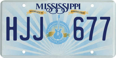 MS license plate HJJ677